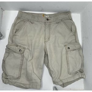 CARHARTT Relaxed Fit Khaki Cargo Shorts Size 34